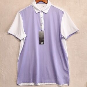 HEAD Mens Golf Shirt Sz.L/Lavender-White/Vented/Style:LOTTE/Polo/Performance